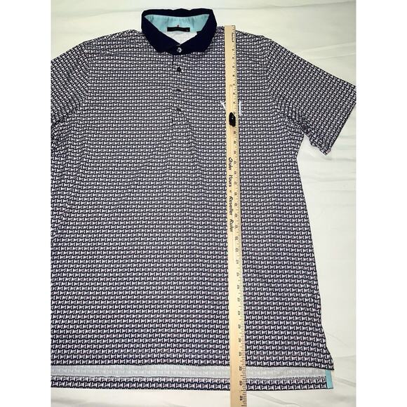 Greyson Polo Shirt Mens Size XL Multicolored Geometric Pattern Embroidered Logo - Picture 8 of 16
